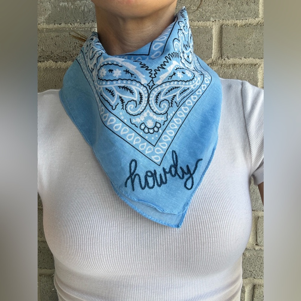 Blue Howdy Bandana